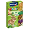 Vitakraft Dwarf Rabbit Cracker Sticks Trio-Mix - 3 x 3 Pack (Popcorn,  Vegetables,  Grapes)
