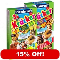 Vitakraft Guinea Pig Cracker Multipack - 15% Off! - 3 x 3 Pack Combo (Honey Vege