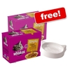 Whiskas Pouches Multipacks + Cat Bowl Free! - Bite ´n Chew Mixed (48 x 85g)