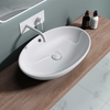 Counter Top Large Round Ceramic Bathroom Basin 630 x 420mm Brussel 306