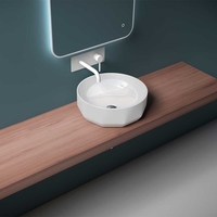 Counter Top Polygon Ceramic Bathroom Basin 420 x 420mm Brussel 358C