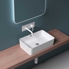 Counter Top Rectangle Ceramic Bathroom Basin Shallow 315 x 480mm Brussel 180c