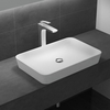 Counter Top Rectangle Stone Resin Basin 600 x 400mm black Matt Colossum 815