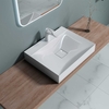 Counter Top Rectangular Stone Resin Basin Waste Colossum 810