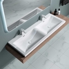 Semi Recessed Couple Bathroom Stone Double Basin 1440mm Colossum 03