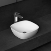 Small Counter Top Curved Square Ceramic Bathroom Sink 405 x 405mm Brussel 337