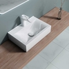 Square Ceramic Cloakroom Counter Top Bathroom Basin 455 x 310mm Brussel 118C