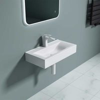 Square Ceramic Counter Top Bathroom Washing Basin 600 x 310mm Brussel 118G