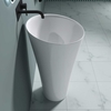 Stone Resin Pedestal Basin - Round Freestanding Bathroom Sink Colossum 33