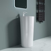 Stone Resin Pedestal Freestanding Round Basin Colossum 35