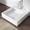 Wall Hung & Counter Top Square Stone Resin Basin Concealed Waste Design Colossum 21L