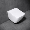 Wall Hung Square Toilet With Soft Close Seat - Open Flush Rim Aachen 3108
