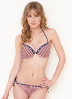 Route 66 Tie-Side Bikini Set Red,  White & Blue
