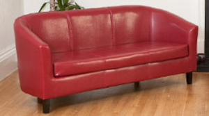 Boscombe 3 seat sofa red