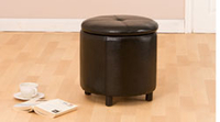 Thurston Footstool Black