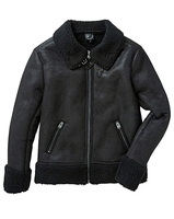 4Bidden Faux Sherpa Aviator Jacket