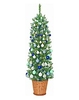 4Ft Blue and Green Frosted Tip Pencil Tree