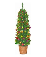 4Ft Two-tone Green Pencil Tree