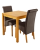 Oakham Table 2 Siena Faux Leather Chairs