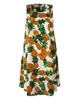 Ivory Fruit Print Sleeveless Swing Dress