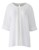 Ivory Lace Insert Shell Top