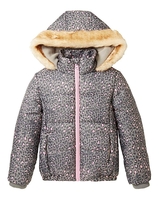 KD Girls Padded Leopard Print Coat