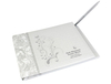 Butterfly Swirl Silver Guest Book