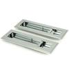 Art Deco Rectangular Pull Privacy Set - Polished Chrome