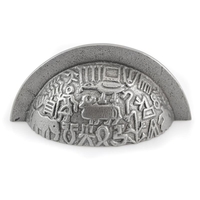 Aztec Iron Drawer Pull with Centre Design