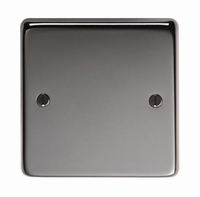 Black Nickel Single Blank Plate