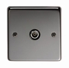 Black Nickel Single TV Socket
