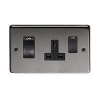 Black Nickel Switch and Socket - 45 Amp