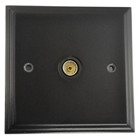 Black TV Coax Socket