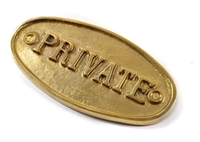 Brass Private Sign