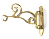 Brass Scroll Hanging Basket Bracket