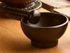 Cast Iron Mortar and Pestle with handle