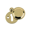 Covered Victorian Escutcheon - Polished Brass Finish