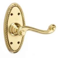 Croft 1727 Georgian Lever Door Handle on an Oval Backplate