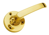 Croft 1742 Victorian Lever Door Handle on a Round Rose
