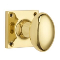 Croft 1754SQ Oval Door Knob on a Square Rose