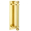 Croft 6386 Pull Handle on Plate - Reeded Finials