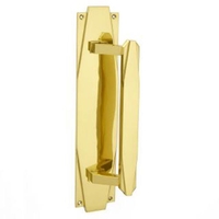 Croft 7010 Art Deco Pull Handle on Backplate