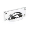 Hammered Art Deco Drawer Pull - Polished Chrome