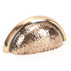 Hammered Regency Concealed Drawer Pull - Polished Bronze