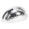 Hammered Regency Concealed Drawer Pull - Polished Chrome