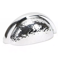 Hammered Regency Concealed Drawer Pull - Polished Chrome