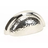 Hammered Regency Concealed Drawer Pull - Polished Nickel