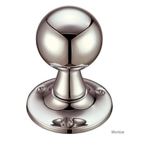 Hampton Ball Door Knobs - Polished Nickel