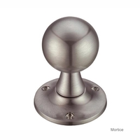 Hampton Ball Door Knobs - Satin Nickel