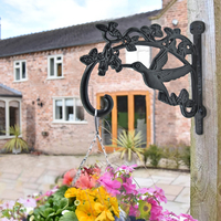 Hummingbird Cast Iron Hanging Basket Bracket